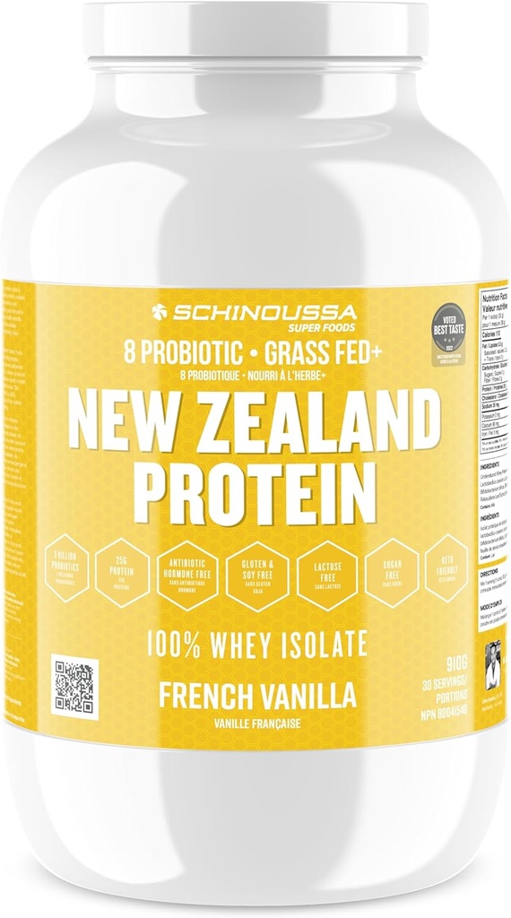 Super Foods New Zealand WHEY Protein Isolate ← 25-28G Protein Silencio 0G of Sugar Silencio 1G of Carbs  110-112 Calories (French Vanilla, 2 LB)