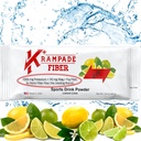 Krampade Fiber 2K High Soluble Fiber, High Potassium, Magnesium Supplement Drink Powder Mix - 2X More Fiber | Reduce Cramps | (Lemon Lime, 19 Serving Bulk Pouch)