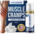 Alivio para los calambres musculares Foam - Acción rápida para los espasmos y la hermandad de la pierna - Sulfato de magnesio - Stop Prevent Cramps - All Natural Rehab Recovery - Legs, Cuervos, Cuervo, Retroceder, Alivio Conjunto del Dolor