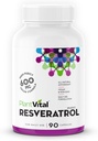 Plantvital Resveratrol 600mg - 90 Vegan Resveratrol Capsules - High Purity Trans Resveratrol Supplement - Antioxidant - Non-GMO, Gluten-Free