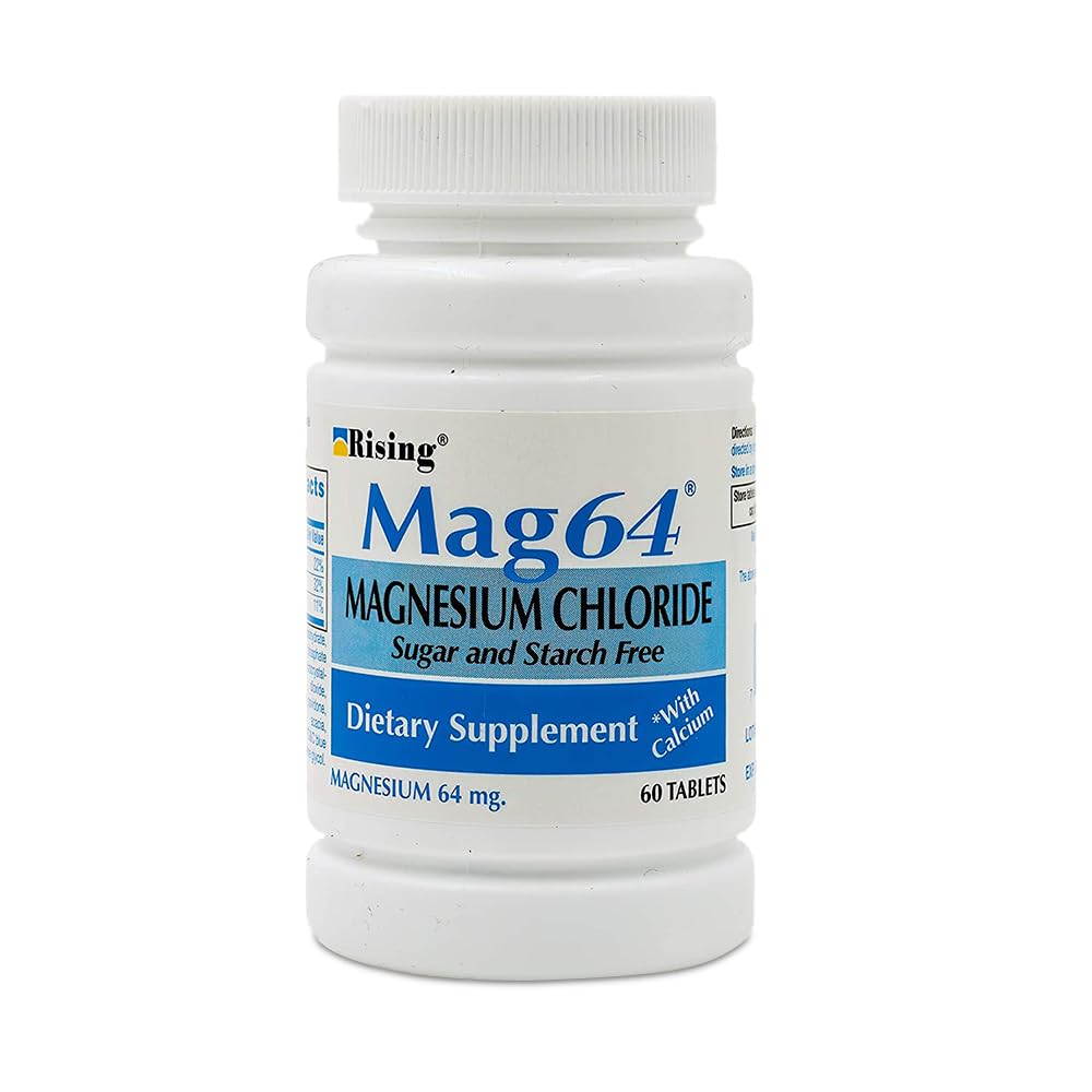 Rising Pharma - Mag64 Magnesium Chloride with Calcium Tablets - 60 Condes