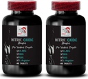 Suplemento de ejercicio - NITRIC OXIDE BOOSTER - óxido nítrico, suplementos de óxido nítrico para hombres, actividad física, soporte de fuerza, impulso de potencia, A-AKG, soporte muscular 2 Botella 120 Tabletas