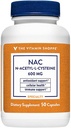 La Vitamina Shoppe NAC N-Acetyl-L-Cysteine - Promueve la Salud Celular, Immune & Antioxidant Support - 600 MG (50 cápsulas)