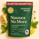 Ginger de acción rápida para Nausea Relief ← Herbal Relief for Pregnancy Nausea and Morning &amp; Motion Sickness ← Ginger, Lemon, Spearmint &amp; B6. 28 Individualmente Sealed Drops.