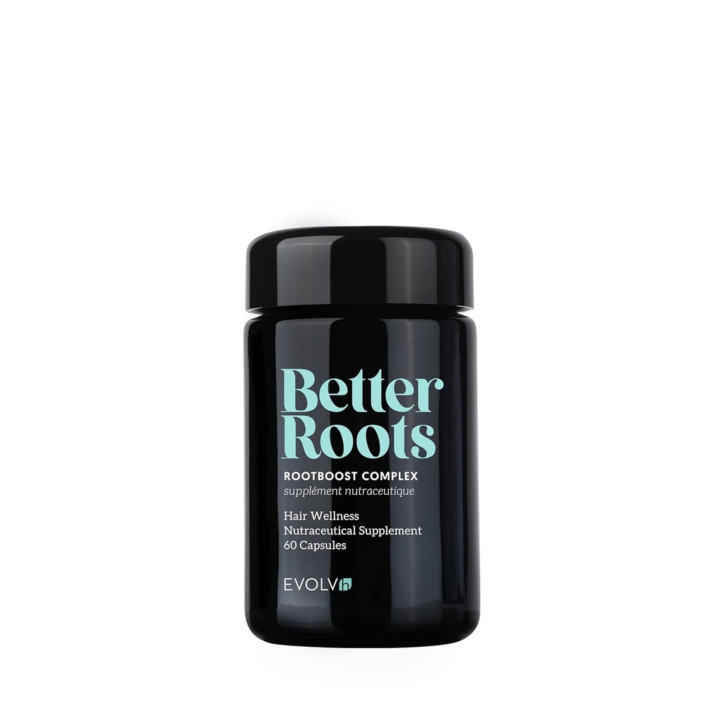 EVOLVh - Mejores Botas RootBoost Complejo Nutraceutical Suplemento Para el Crecimiento del Pelo Saludable Silencioso Vegan, No Tóxico, Cuidado del Pelo Limpio (60 cápsulas) PACKAGING MAY VARY