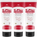 K-Plus Potasio Gluconato Renal Gel Plus Arándano y EPA para perros y gatos - Suplemento renal aprobado veterinario - Apoyo Potasio Balance -(3 Pack)