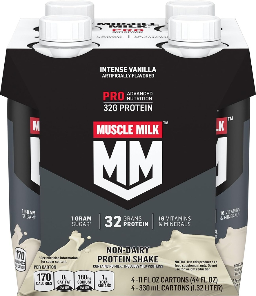 Muscle Milk Pro Series Protein Shake, Vainilla Intensa, 4 Conde