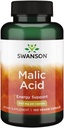 Swanson Malic Acid - Suplemento Natural Promoción de la Producción Celular de Energía - Suplemento Fórmula para ayudar a los músculos nórdicos - (100 cápsulas vegetales, 600 mg cada uno)