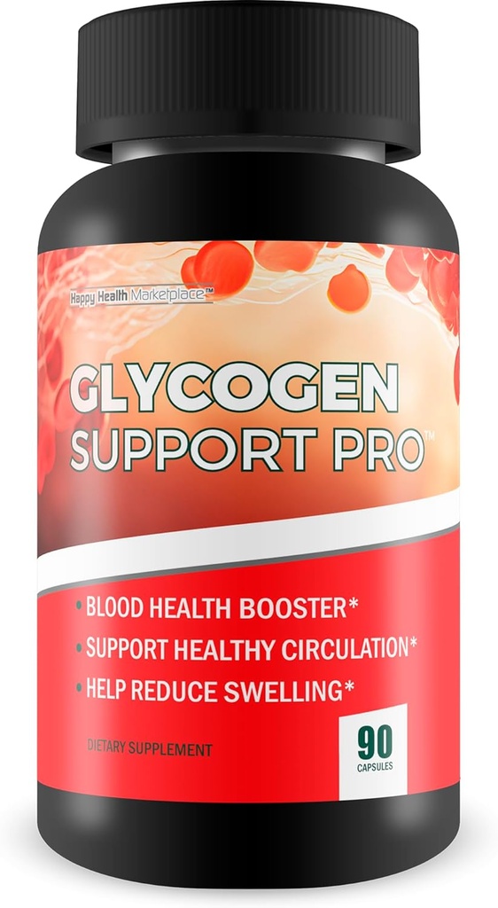 Glycogen Support Pro - Nuestro mejor páncreas Apoyo Antioxidante Sangre Sangre Circulación Suplementos - Suplemento sanguíneo W/Magnesium Turmeric Vitamina D Vitamina C D Zinc Blood Balance Blood Booster