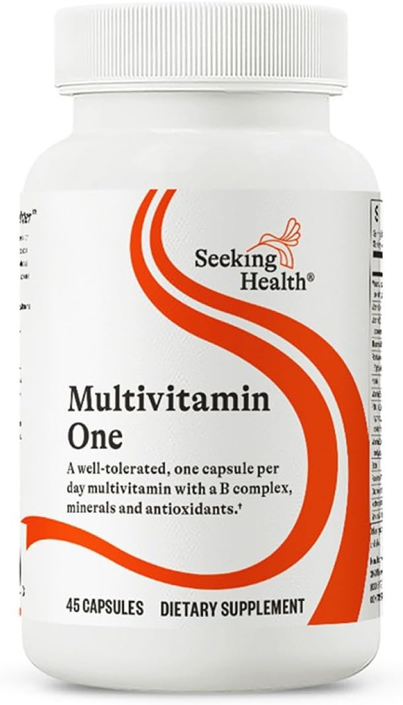 Buscando Salud Multivitamínico Uno - Suplemento con Zinc, Vitamina B12, &amp; Vitamina A - Fórmula libre de magnesio - Multivitamina apoya la metilación y envejecimiento saludable - 45 cápsulas