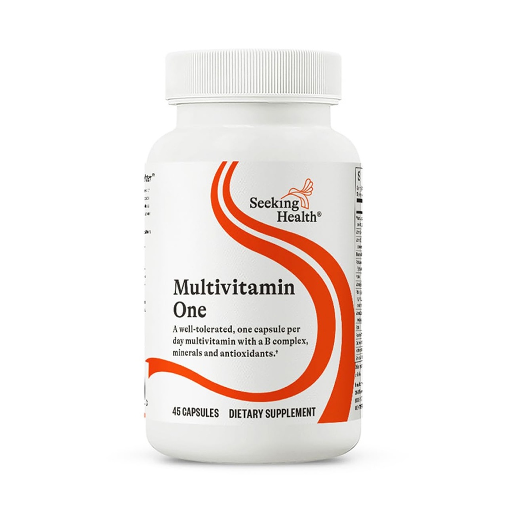 Buscando Salud Multivitamínico Uno - Suplemento con Zinc, Vitamina B12, &amp; Vitamina A - Fórmula libre de magnesio - Multivitamina apoya la metilación y envejecimiento saludable - 45 cápsulas