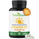 ForestLeaf Vitamina D3 10,000 UI ANTE VIT D - VIT D3 Suplementos de vitamina D para Mujeres y Hombres TENIDO Bone Health, Teeth and Immune Support TEN Easy to Swallow Pills TEN High Potency Daily, 6-Month Supply, 180 Caps