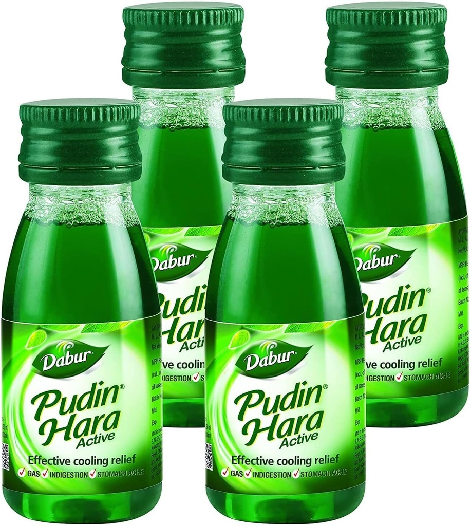 Dabur Pudin Hara Active, 30 Ml - Pet Bottle (Pack Of 4)