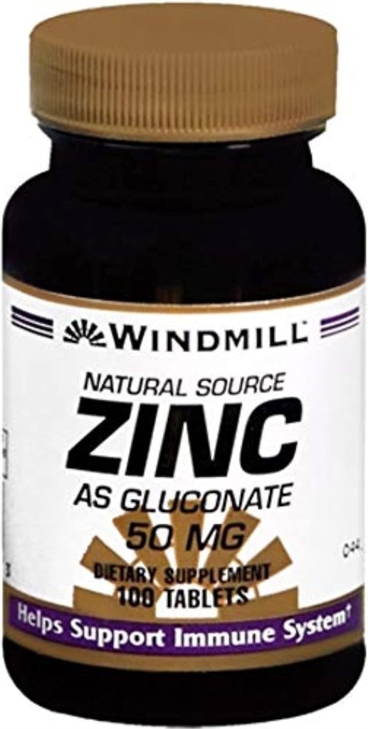 ZINC TAB GLUCONATE 50 MG WMILL Tamaño: 100