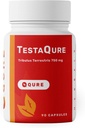 TestaQure Testosterone Suplemento para Hombre - Testosterone Booster Aumenta Masa Masa Masa Masa Masculina de Potencia Masculina - Resistencia, Energía &amp; Enhancer Mood - 90 Capsules Vegano &amp; Libre de Soy