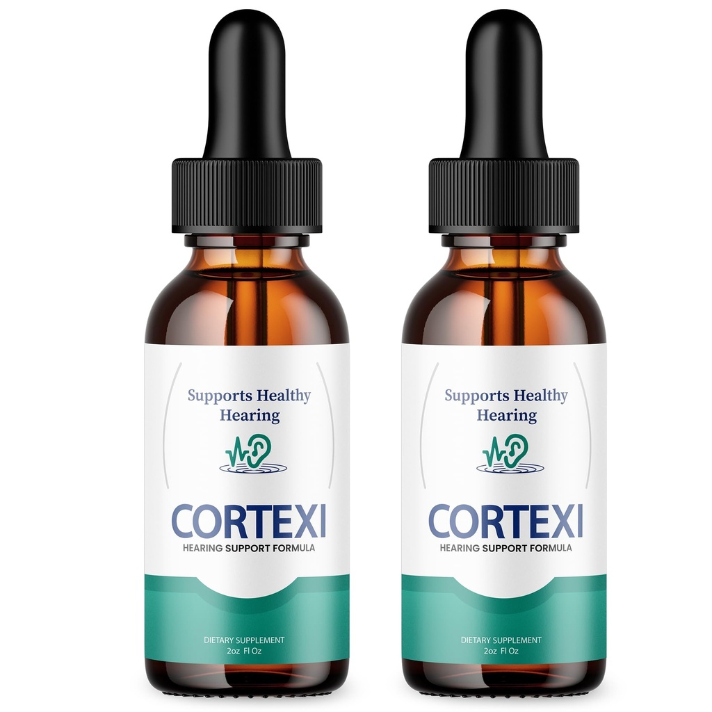 (2 Pack) Cortexi Ear Drops - Fórmula Oficial - Cortexi Tinnitus Tratamiento Cortéxi Hearing Support Drops, Cortexi para el anillo en las orejas, Cortexi Supplement Drops Maximum Strength New Improved (2 oz)