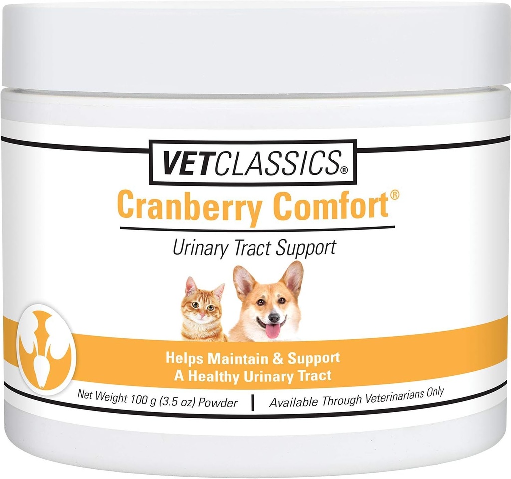 Vet Classics Cranberry Comfort Urinary Tract Pet Supplement for Dogs, Cats – Maintains Dog Bladder Health, Cat Bladder Control – Pet Supplements for Incontinence – 3.5 Polvo