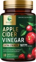 Apple Cider Vinegar Capsules ACV Suplementos 1877mg, Vitamina D3, Zinc &amp; Best ACV Suplemento Pills Apoyo Gut Health for Better Digestion, Immune System Support, Non-GMO & Gluten Free, 60 cápsulas