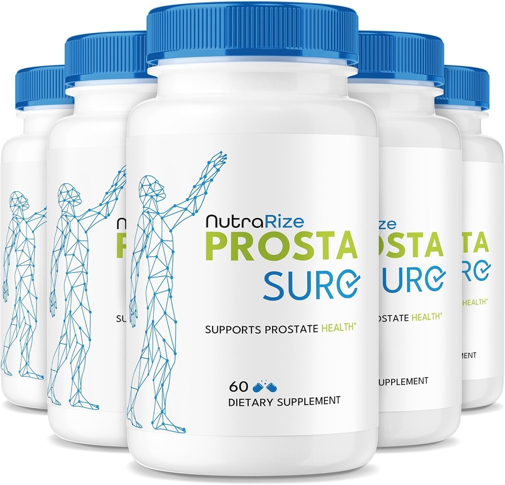 NutraRize (5 Pack) Prostasure Capsules - Official Prosta Sure Pills for Prostate Heath, All Natural Support Formula for More Control &amp; General Well-Being, Pastillas Review (300 Capsules)