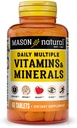 Múltiples vitaminas diarias MASON con minerales, 24 nutrientes esenciales para la salud general, 60 tabletas