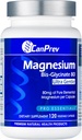 CanPrev Magnesium Biglycinate Chelated 80mg Ultra Gentle 120 V-Caps 120-Day Supply - Soporte Función muscular, Bone Strength & Relax, Puro Magnesium Bisglycinate Fórmula, Promocionar Confort &amp; Balance