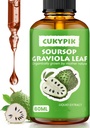Suplementos minerales Soursop Graviola Leaf Extracto Liquid Drop Plus Puro Botánico para Soporte Celular, Zzz & Antioxidante - Soursop Bitters Liquid, 2-4 Month Supply, 2 Fl Oz