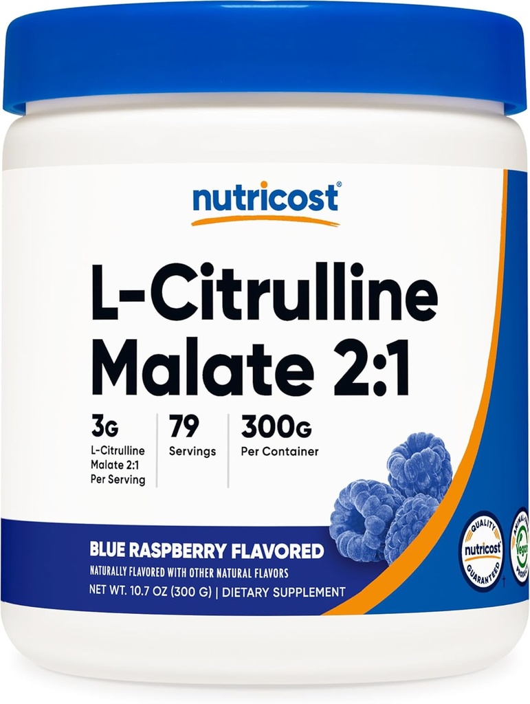 Nutricost L-Citrulline Malate 2:1 (300 Grams) (Blue Raspberry)