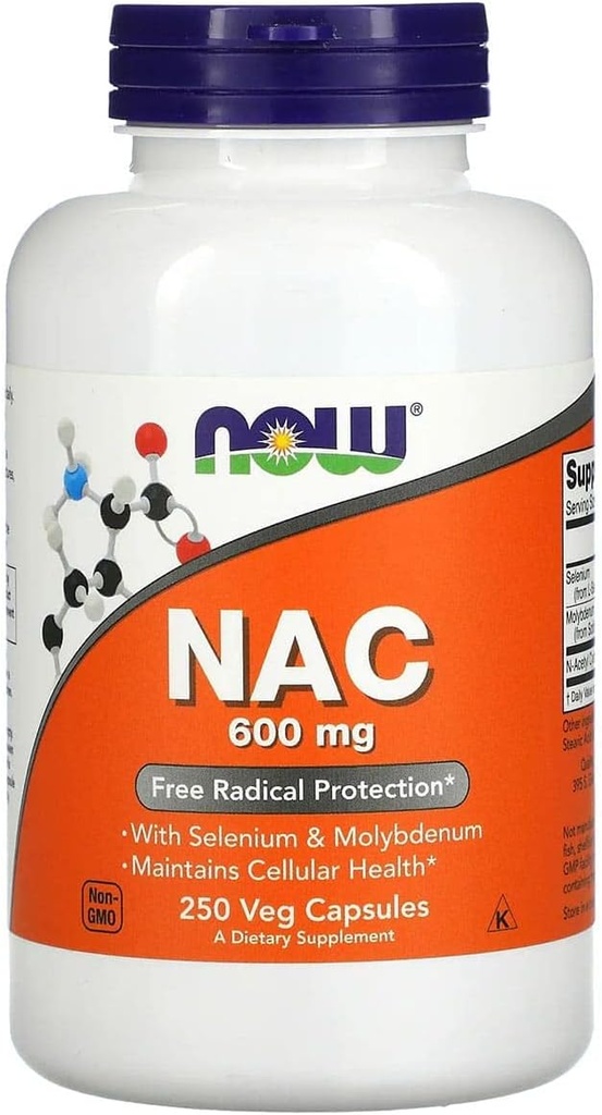 Ahora Alimentos, NAC 600mg con Selenium, 250 cápsulas (Pack de 2)