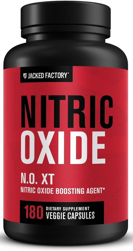 Gato Fábrica N.O. XT Nitric Oxide Suplementos para Hombres w/Nitrosigine L Arginine L Citrulline Suplemento para Bombas musculares &amp; Vascularidad - Pre Workout Nitric Oxide Booster &amp; Muscle Builder - 180 Caps