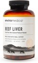 Enviromedica Grass Fed Beef Liver Capsules - Freeze Dried Liver Supplement for Men &amp; Women with Preformed Vitamin A, Pastured &amp; Grasfed New Zealand Bovine Beef Organ Meat,180 Pills