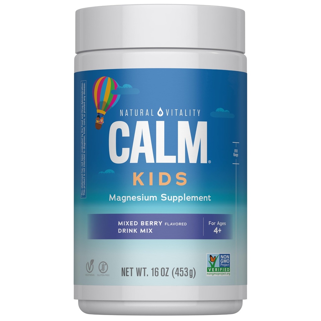 Natural Vitality Calm Sleep, Magnesium Citrate, Sleep Aid Mix, GABA, Sleep Aid, Vegan, Gluten Free " Non-GMO, Mixed Berry Flavored, 16 oz.
