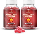 BeLive Manzana Vinagre Azúcar Gummies Libres – Grande para la Digestión " Dieta saludable - Sin gluten, Sin jarabe de glucosa, ACV Gummies Alternativa a Capsules " Drink (120 Ct) – 2 Pack