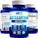 Nos gusta las vitaminas Astaxanthin 10mg Softgel - Altamente Potente Astaxanthin Suplementos de Haematococcus Pluvialis - Mejora el ojo, junta, salud de la piel y niveles de energía - 60 Conde, 2 Mes de suministro