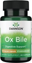 Swanson Ox Bile - Estándarizado 90 mg 60 cápsulas (1 paquete)