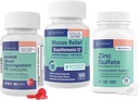 WELMATE Ultimate Cold &amp; Allergy Relief Bundle: Maximum Strength Guaifenesin 1200 Mg Mucus Relief (100 Tablets), Phenylephrine HCl 10 mg Nasal Decongestant (200 Tablets) & Zinc Sulfate 220mg