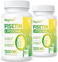 Fisetin 1200mg Liposomal Fisetin Suplementos 98% Pure Fisetin Polyphenols Antioxidantes Inmunity Health Aging Cognitive Support Non-GMO 120 Capsules