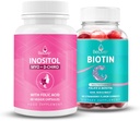 BeLive Womens Inositol + Biotina para la piel del cabello más saludable y uñas y la salud hormonal