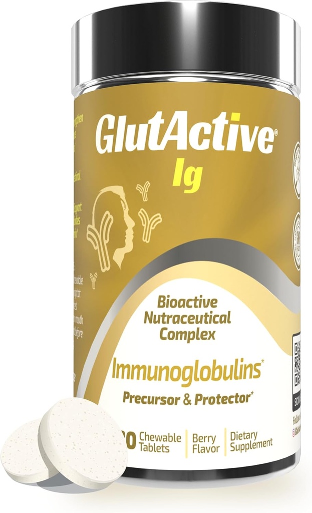 IG-Gold 750mg ← Colostrum ¦ Healthy Immune Función, Proteger, Regenerar &amp; Fortalecer, Sleep Aid, Gut Restore Silencio Melatonin + Vitamina D + Resveratrol + Cysteine, Elderberry (Sauco). (30ct)