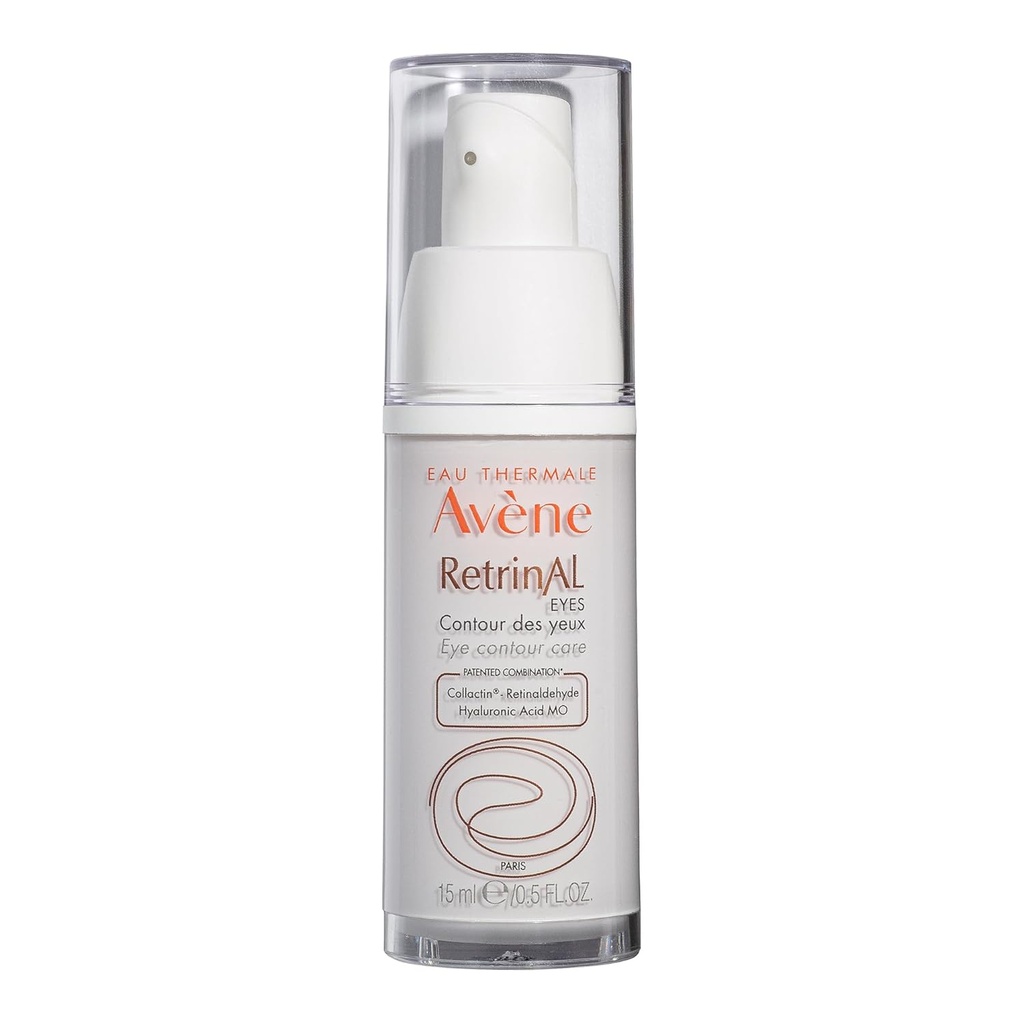 Avène Retrinal EYES Advanced 3-In-1 Eye Cream, Retinal eye cream, Powered by Retinaldehyde & Hyaluronic Acid, Helps smooth arrugas, minimizes under-eye puffiness & dark circles, eye cream anti-aging