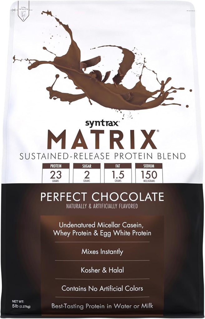 Matriz de Nutrición Syntrax - La proteína de liberación sostenida Blend, Chocolate perfecto 5 libras.
