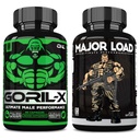 ONL Ultimate Men's Testosterone Booster Bundle - GORIL-X & Major Load Supplements | Enhance Strength, Stamina, and Energy | with Horny Goat Weed, Maca, Tongkat Ali, Tribulus | 120 Capsules