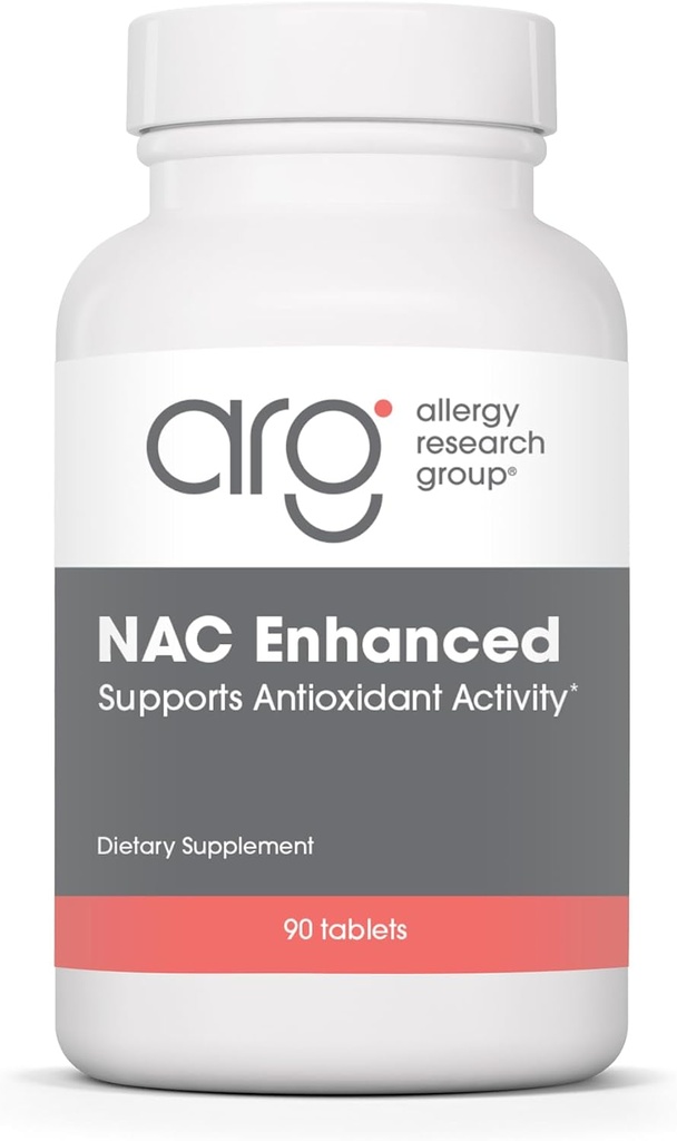 Allergy Research Group NAC Enhanced Supplement - N-Acetyl-L-Cysteine, Glutathione Precursor, Supports Immune Function, Mucus Clearance - 90 Count