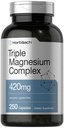 Horbäach Complejo de Magnesio Triple TEN 420 mg ANTE 250 cápsulas TENIDO Fórmula Libre No Gluten y Fórmula Libre Gluten ANTE Oxido de Magnesio, Citrate y Suplemento Dietario Aspartado