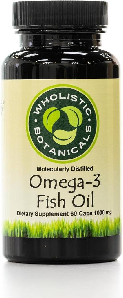 Omega-3 Fish Oil Capsule — Gluten-Free Brain Supplement, Joint Support — Hair Loss Supplement — 60 ct