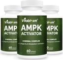 AMPK Activetor Supplement, 5 in 1 Jiaogulan Gynostemma AMPK Metabolic Activator 180 Vegetarian Capsules(180 Conteo(Pack of 3))