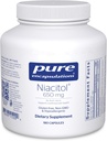 Encapsulaciones puras Niacitol 650 mg peru Hipoallergenic No-Flush Niacin para soportar la digestión, síntesis de hormonas y formación de tejidos TEN 180 cápsulas