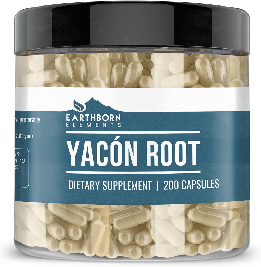 Elementos terrestres Yacon Root (200 capsules), Puro " Undiluted, No Additives