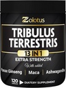 Zolotus 13in1 Tribulus Terrestris Capsules with Maca, Horny Goat Weed, Panax Ginseng, Saw Palmetto, Tongkat Ali, Shilajit &amp; More - Energy, Stamina Supplement for Men &amp; Women - 120 Counts