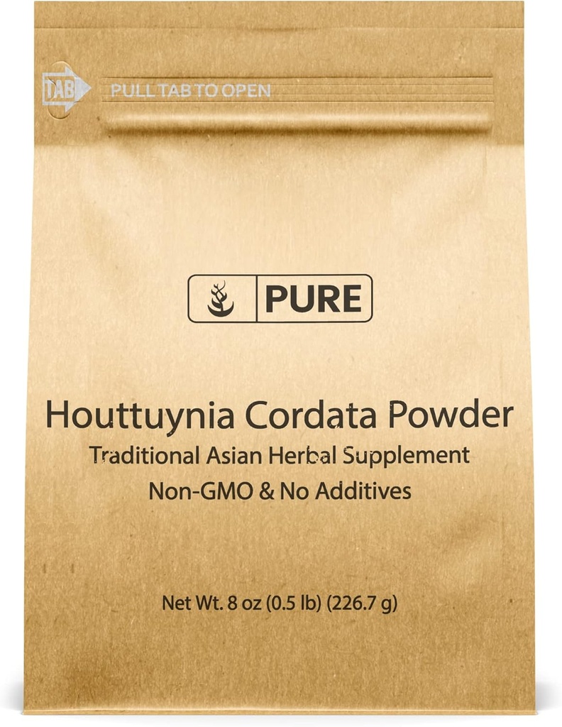Pure Original Ingredients Houttuynia Cordata (8oz) Traditional Asian Herbal Supplement, Fish Mint, Heart Leaf