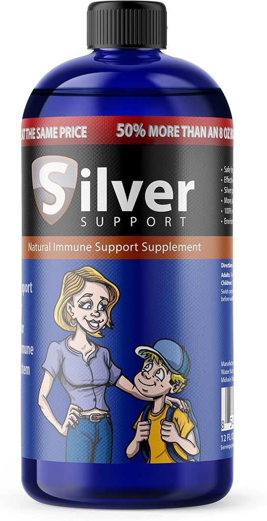 Purified Ionic Silver Technology Liquid Immune Booster for Kids, Pets & Adults Enhances Wellness